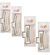 Goody Sport Forever SlideProof Rectangle Claw Clips - 4 Ct (2 Large for Thick Hair + 2 for Fine H...