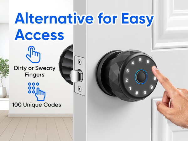 Smart Door Knob Fingerprint Door Lock