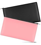 2 PCS Money Bag 11”x6.1”, Safe Durable Money Bags with Zipper for Cash Waterproof, Coin Bank Bag ...