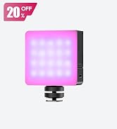 ULANZI VL49 Pro RGB Video Light, Mini Rechargeable LED Camera 360° Full Color Portable,2500-9000K...