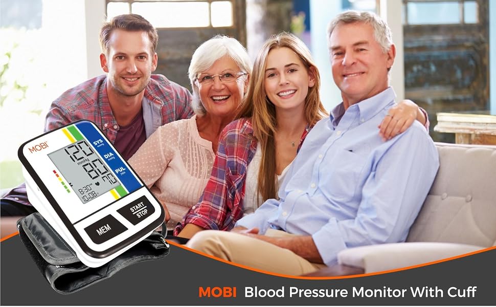Automatic Upper Arm Blood Pressure Monitor with Cuff