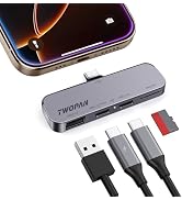 TWOPAN USB C iPhone Hub for ProRes Video Recording - Ultra-Slim Aluminum USB 3.2, Dual USB-C, Mic...