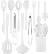 Kitchen Utensils Set-12 Pieces Silicone Cooking Utensils Set (Dishwasher Safe) 392°F Heat Resista...