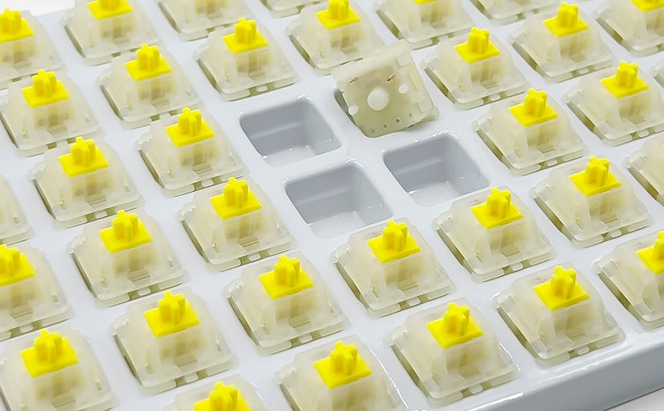 Gateron KS-3X1 Pro V2 Milky Yellow Pre-lubed Switches