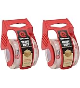 Tape Logic Heavy Duty Packing Tape with Dispenser (2 Pack) – 2.6 Mil Thick Clear Shipping Tape, 2...