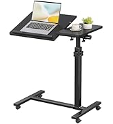 Mu Guang Tray Table for Couch,Adjustable Height&Protable Side Table,C-Shaped TV Dinner Table for ...