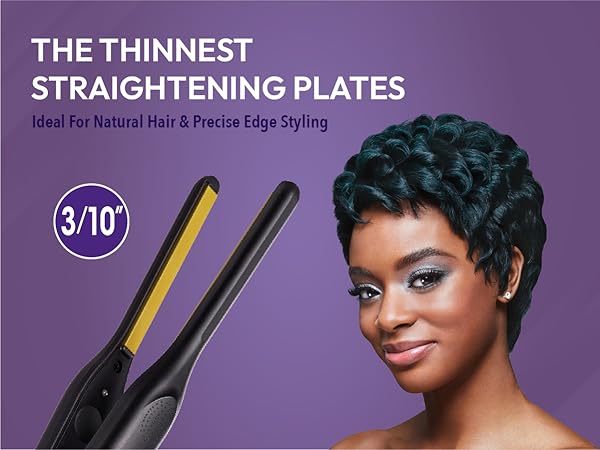 1/2 inch small edge 3/10 irons hot comb tools 3/4 smallest blow dryer travel pixie cut wig supplies