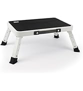 Valeo Folding Step Stool, Adjustable Step Stool with Non-Slip Platform, 330 Lbs Capacity, Step La...