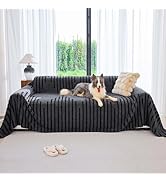 Yajue Sherpa Fleece Couch Cover for Dogs Washable Non Slip, Pet Proof Sofa Covers for 2 Cushion C...