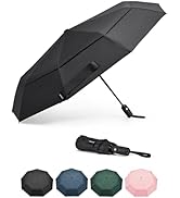 G4Free Strong Windproof Travel Umbrella 42 Inch Compact Umbrellas for Rain &amp; Sun with Double Cano...