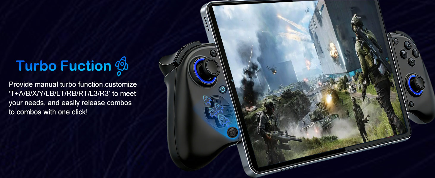 bluetooth controller for ipad with turbo