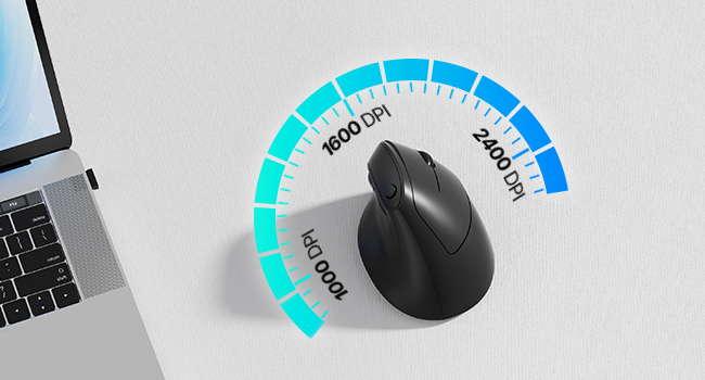 Black ergonomic mouse