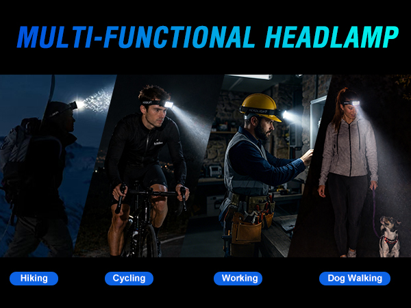 This headlamp frees your hands and delivers steady light for indoor use and outdoor activities.