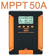 SolaMr 50A 180V MPPT Solar Charge Controller 12V/24V/36V/48V, LCD Screen Solar Panel Controller f...