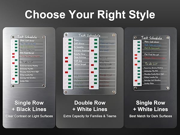 Transparent Magnetic Chore Chart