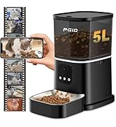 PGID Automatic Cat Feeder with 400W Camera,2.4G Auto Dog Feeder w Night Vision,Pet Feeder w2-Way ...