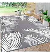 Pauwer Outdoor Rug Waterproof, 5'x8' Reversible Outdoor Plastic Straw Rug, Outdoor Patio Camping ...