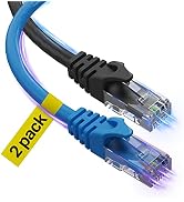Ultra Clarity Cables Cat6 Ethernet Cable 6 Ft [2 Pack], 10Gpbs High Speed Internet Cable, RJ45 Ca...