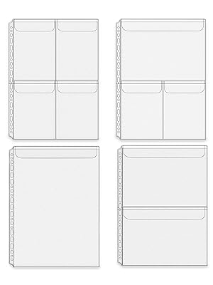 A4 Frosted Binder Pocket with Flap Binder Pouches Filing Bags