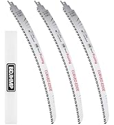 15 Inch Japanese Teeth Reciprocating Saw Blades Set, Arc Cutting Edge Wood Pruning 6TPI Sawzall B...