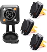 Kakabubble Waterproof Locking Female PowerCon 20A IP65 Outdoor Protection Chassis Connectors, Hea...