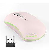 mobiproduct Wireless Bluetooth Mouse, Silent Mouse, LED Dual Mode (Bluetooth 5.2/3.0 and USB 2.4G...