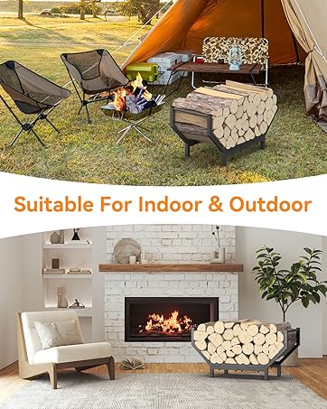 Indoor Outdoor Firewood Rack