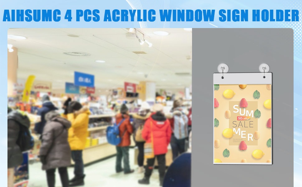 Acrylic Window Sign Holder