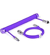 ZIYOU LANG Custom Coiled USB C to A Cable and Coiled Cable Winder with Detachable Extendable Doub...