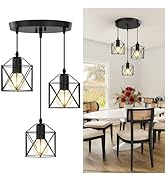 Phaosio 3-Light Pendant Lighting, Farmhouse Hanging Light Fixture for Kitchen Island &amp; Dining Roo...