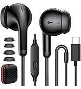 Wired Earbuds USB C Headphone for iPhone 16e 16 Pro Max 15 Plus Noise Canceling HiFi Bass Stereo ...