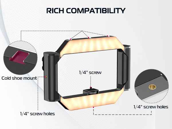 cell phone camera rig rectangle ring light phone stabalizer for videos great video maker