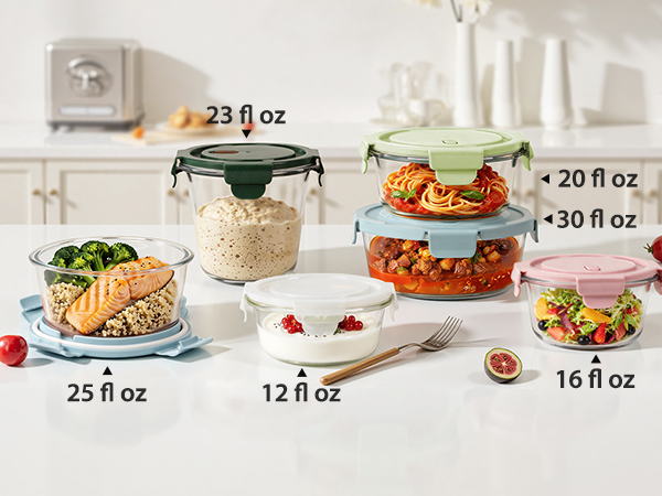 glass food containers with lids