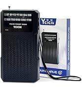 Ycicik Radios Portable Am Fm, Battery Powered Radio with Back Clip, Headphone Jack, Portable Radi...