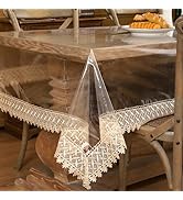 Walrus Clear Vinyl Tablecloth Protector Waterproof/Oil-Proof Plastic Square Transparent Sheet Tab...