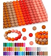 160PCS FIVEIZERO Silicone Beads 15mm Mix Color for Keychain Making, Rubber Beads for DIY Crafts, ...
