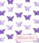 Purple Butterfly Hanging Garlands