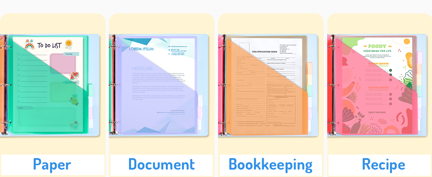 binder dividers with pockets and tabs