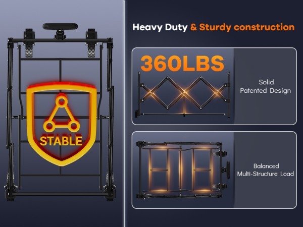 Study Heavy Duty Foldable Cart with 360LBS Load Capacity