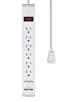 8ft power strip white