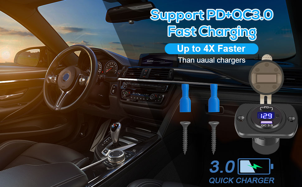 12v usb charger multi port