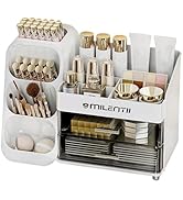 MILENTII Makeup Organizer with Drawers, Large Capacity Cosmetic &amp; Skincare Storage Box, Counterto...