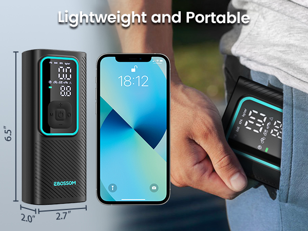 lightweight and portable tire pump