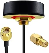 YOTENKO Dual Band 2.4G 5.8 GHz WiFi Puck Antenna 5dBi Mini Omni-Directional Screw Mount RP-SMA Ma...