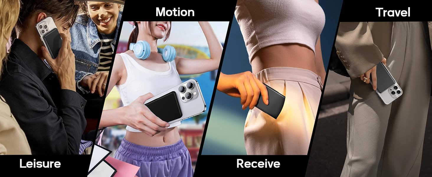 portable wireless magnetic power bank 