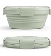 Stojo Collapsible Bowl - Sage Green, 36oz - Reusable Silicone Bowl for Hot and Cold Food - Perfec...