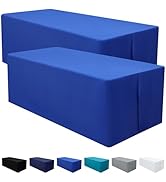 homing 2 Packs Rectangle Fitted Tablecloth, 6 Foot Washable Fabric Table Cloth, Waterproof Polyes...