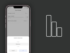 Optional sensitivity distance