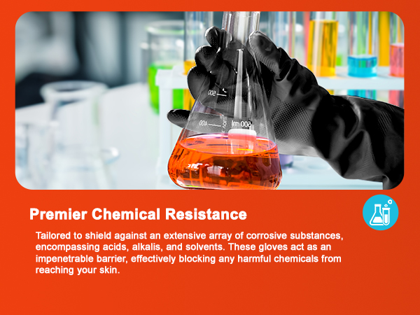 chemical resistant gloves cleaning gloves reusable butyl rubber gloves
