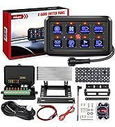 Nilight 8 Gang Switch Panel System Circuit Control Relay System Fuse Wiring Harness Automatic Dim...